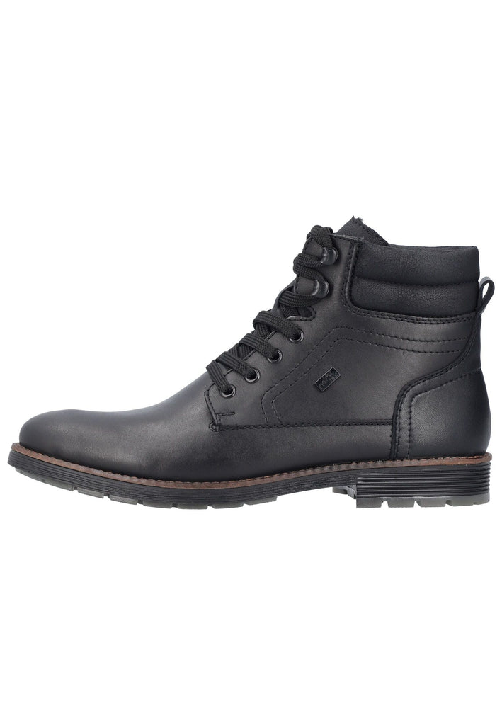 Stiefeletten Rieker Stiefelette Glattleder Schwarz Warmfutter