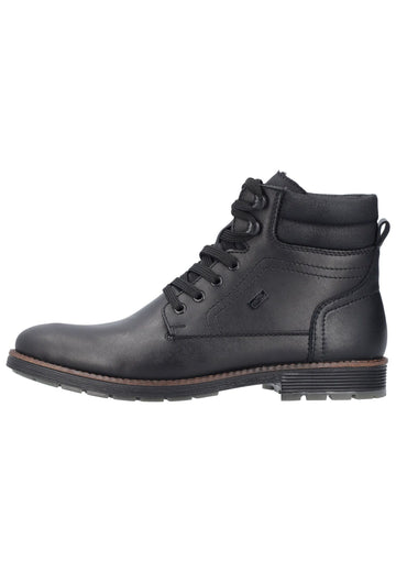 Stiefeletten Rieker Stiefelette Glattleder Schwarz Warmfutter
