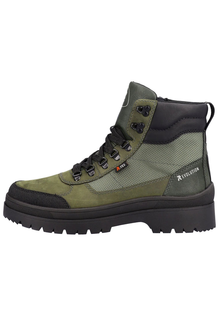 Stiefeletten Rieker Stiefelette Leder/Textil Grün/Schwarz