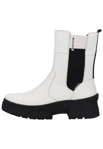 Stiefeletten Rieker Stiefelette Leder/Textil Weiß