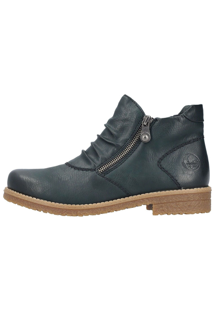 Stiefeletten Rieker Stiefelette Lederimitat Blau Warmfutter