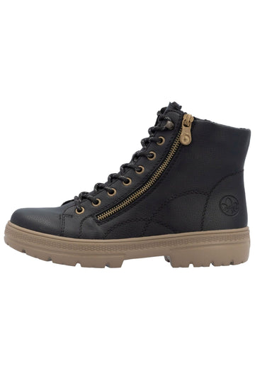 Stiefeletten Rieker Stiefelette Lederimitat Schwarz