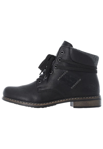 Stiefeletten Rieker Stiefelette Lederimitat Schwarz