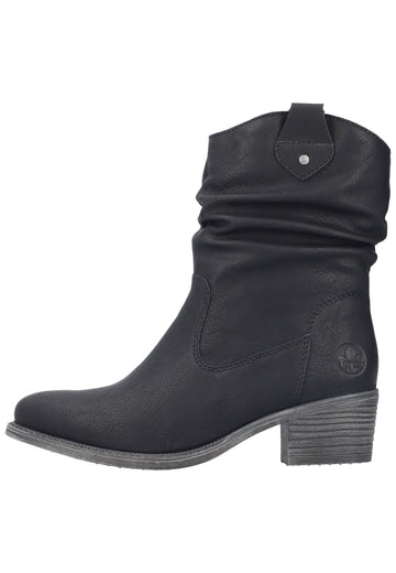 Stiefeletten Rieker Stiefelette Lederimitat Schwarz Warmfutter