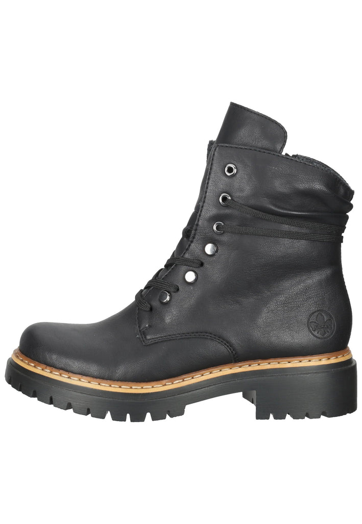 Stiefeletten Rieker Stiefelette Lederimitat Schwarz Warmfutter