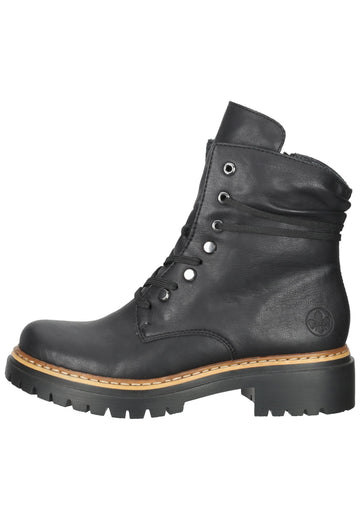 Stiefeletten Rieker Stiefelette Lederimitat Schwarz Warmfutter