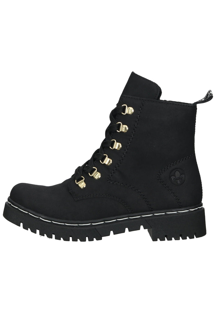 Stiefeletten Rieker Stiefelette Lederimitat Schwarz Warmfutter