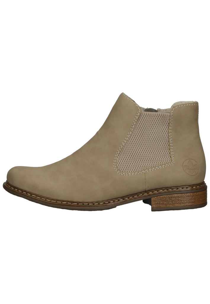 Stiefeletten Rieker Stiefelette Lederimitat/Textil Beige