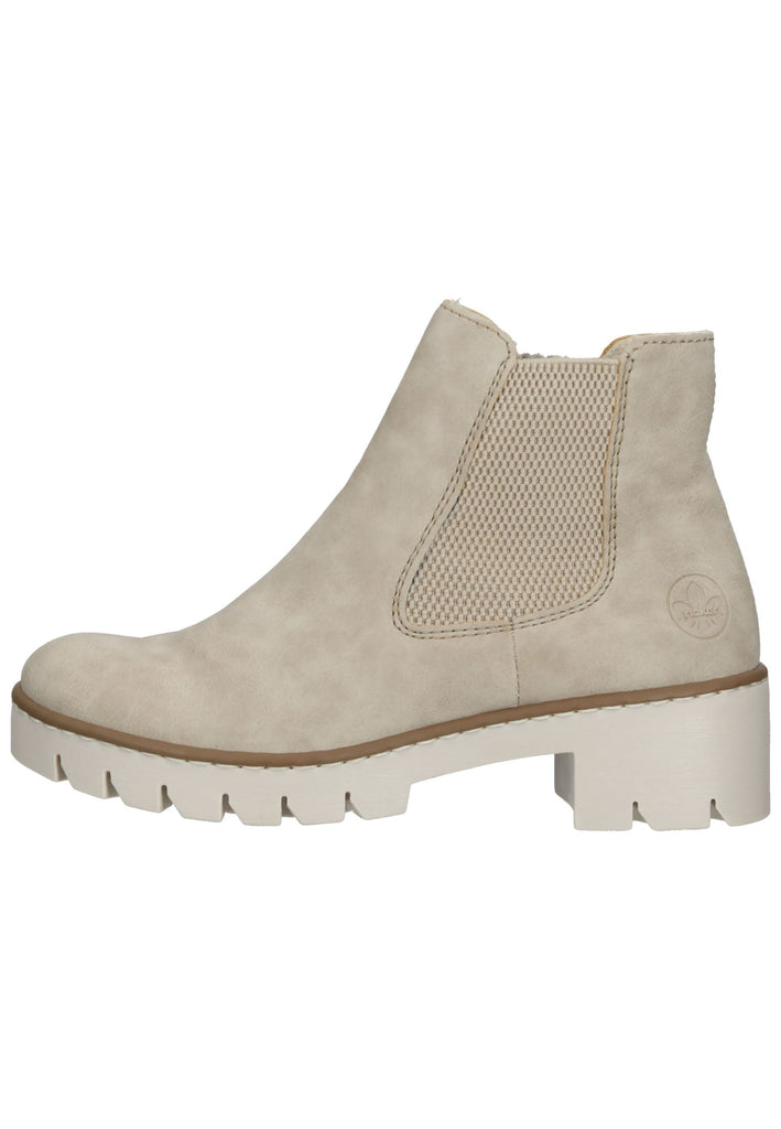 Stiefeletten Rieker Stiefelette Lederimitat/Textil Beige Warmfutter