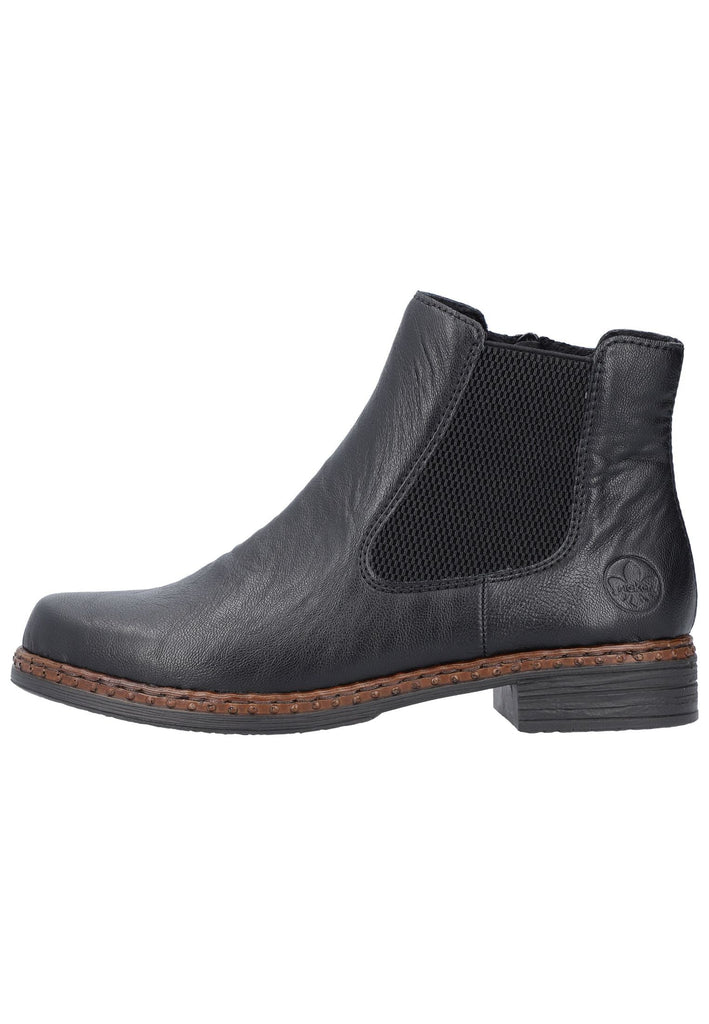 Stiefeletten Rieker Stiefelette Lederimitat/Textil Schwarz
