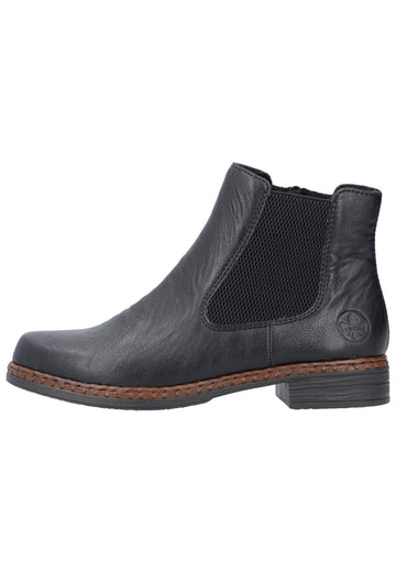 Stiefeletten Rieker Stiefelette Lederimitat/Textil Schwarz