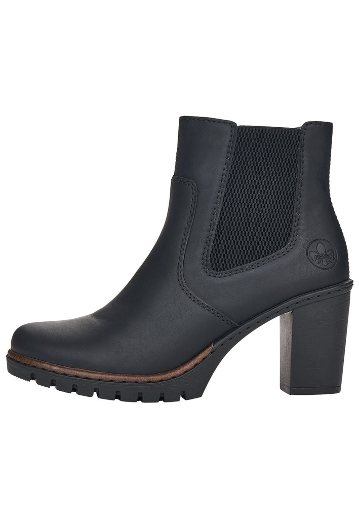 Stiefeletten Rieker Stiefelette Lederimitat/Textil Schwarz