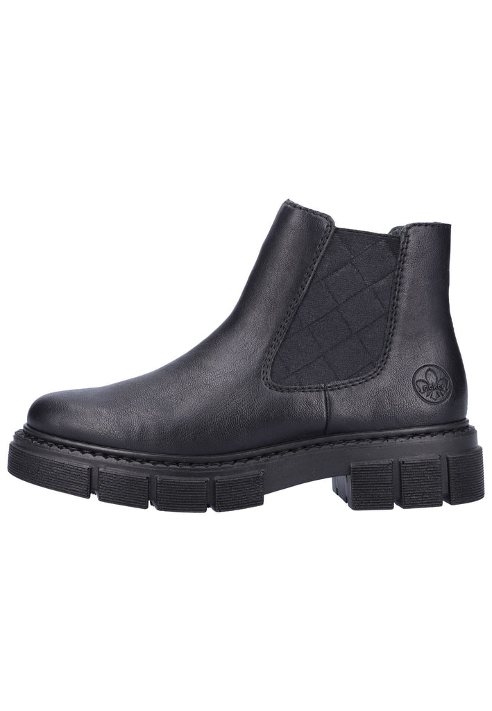 Stiefeletten Rieker Stiefelette Lederimitat/Textil Schwarz