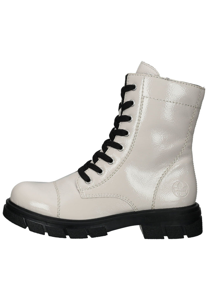 Stiefeletten Rieker Stiefelette Lederimitat Weiß Warmfutter