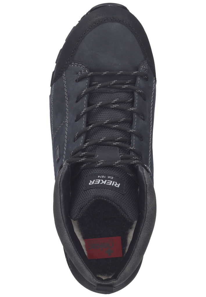 Rieker Wanderschuhe Leder Schwarz/Blau Warmfutter