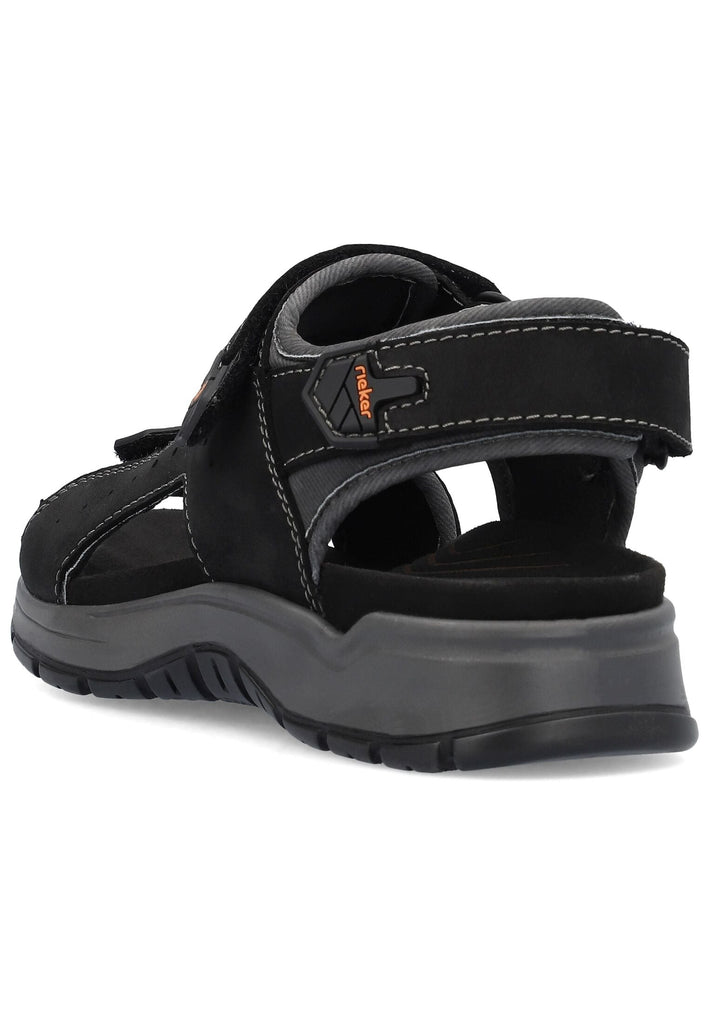 Rieker Wanderschuhe Leder/Textil Schwarz/Grau