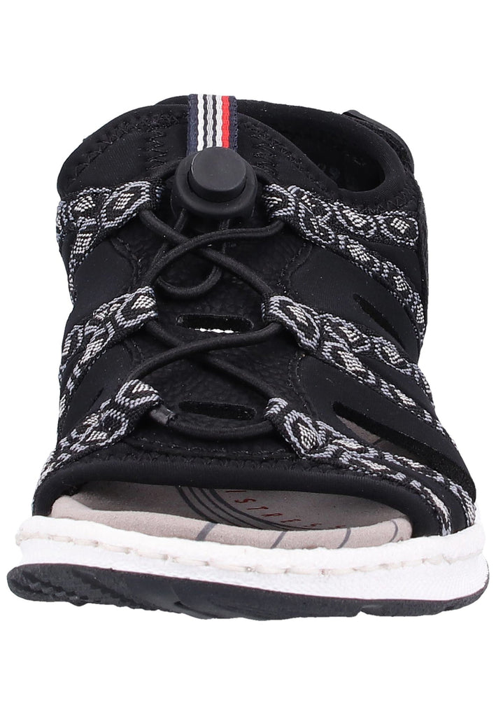 Rieker Wanderschuhe Lederimitat Schwarz