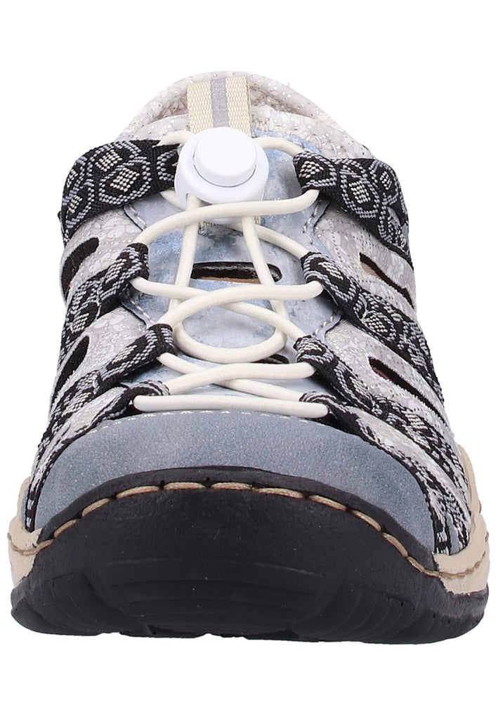 Rieker Wanderschuhe Lederimitat Schwarz/Grau