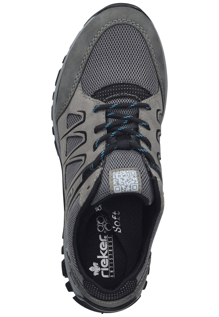 Rieker Wanderschuhe Lederimitat/Textil Grau/Schwarz