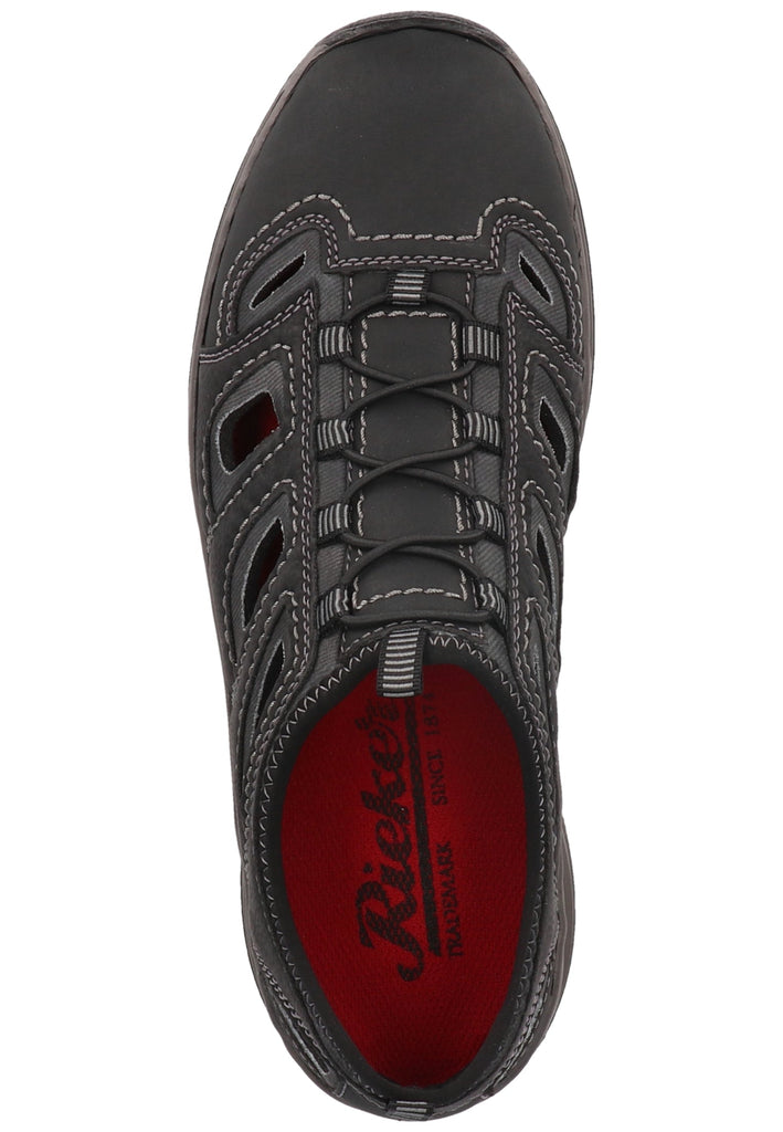 Rieker Wanderschuhe Lederimitat/Textil Schwarz