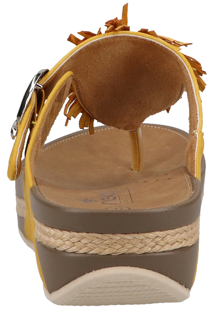 Rieker Zehensteg Lederimitat Gelb