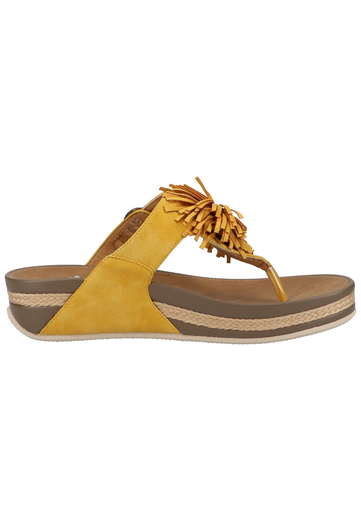 Rieker Zehensteg Lederimitat Gelb