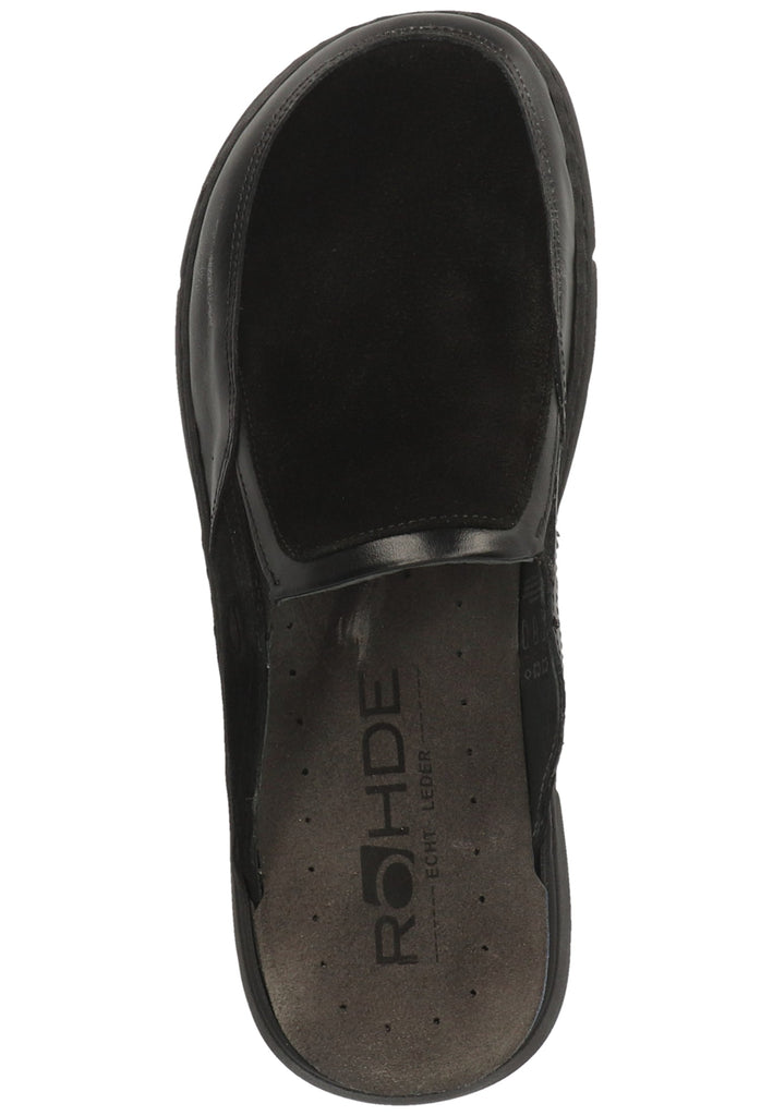 Rohde Clogs Nappaleder Schwarz