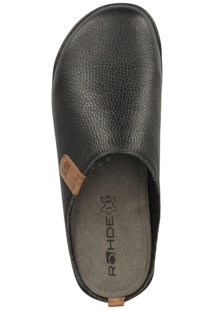 Rohde Clogs Nappaleder Schwarz