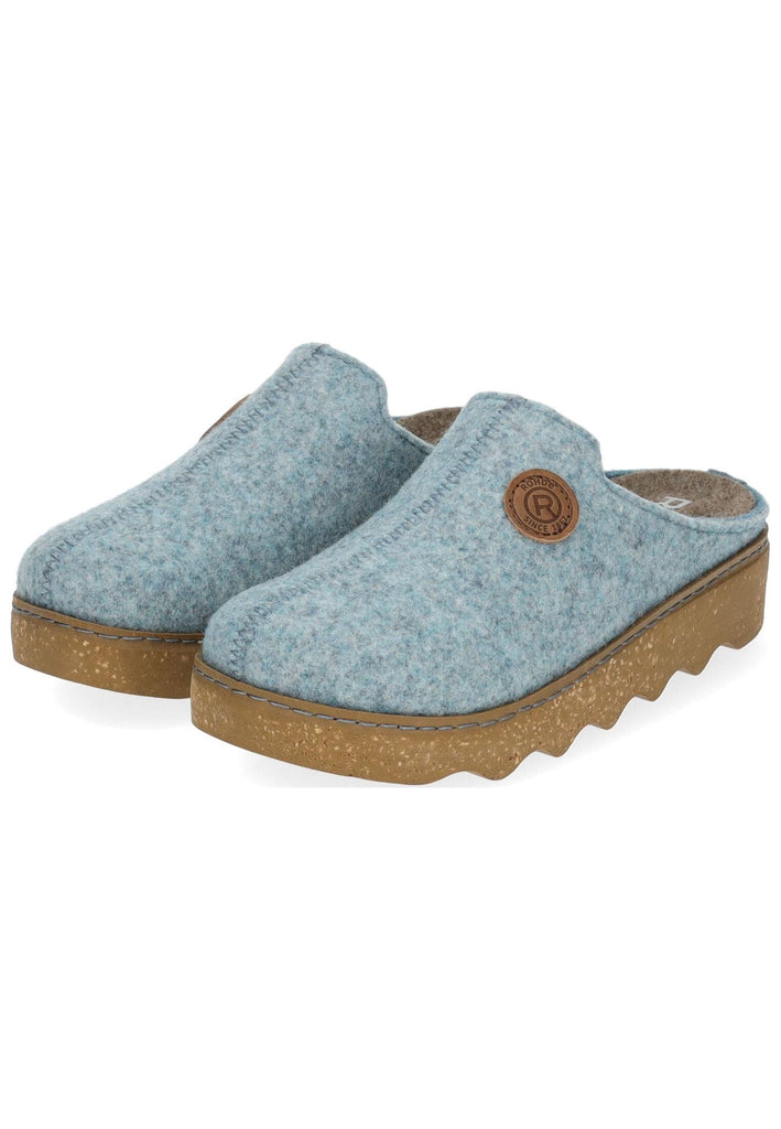 Rohde Hausschuhe Filz Blau