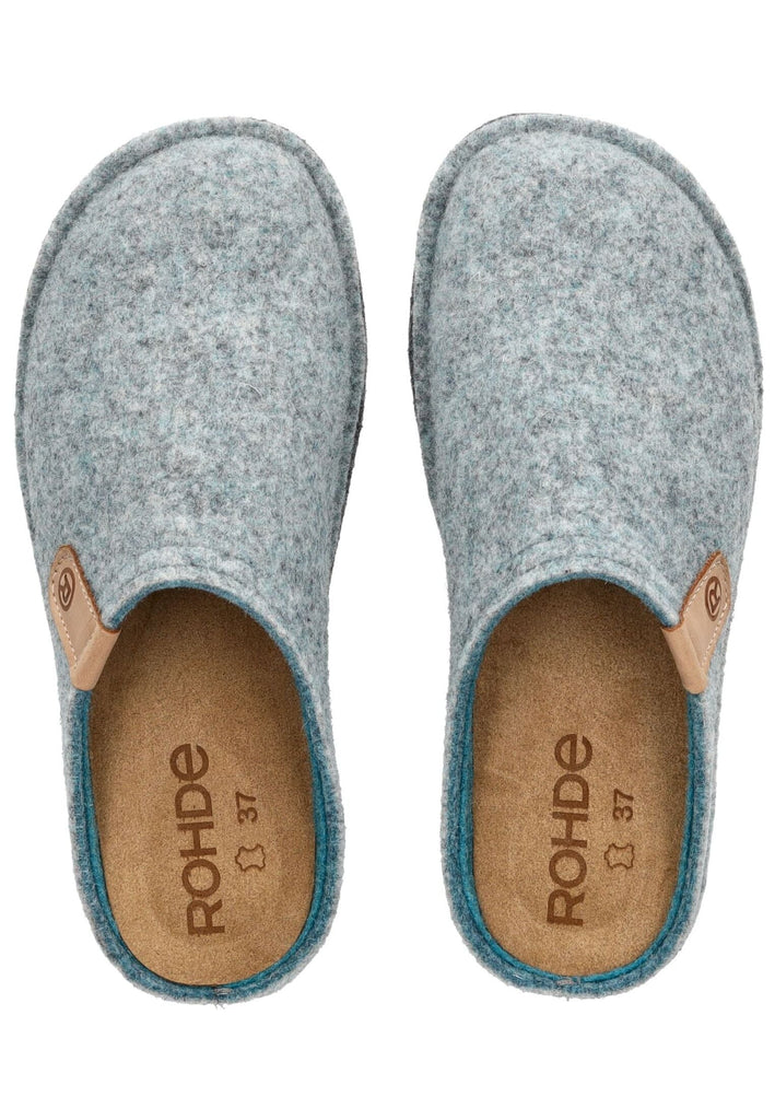 Rohde Hausschuhe Filz Hellblau