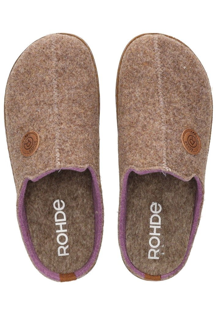 Rohde Hausschuhe Filz Leinen