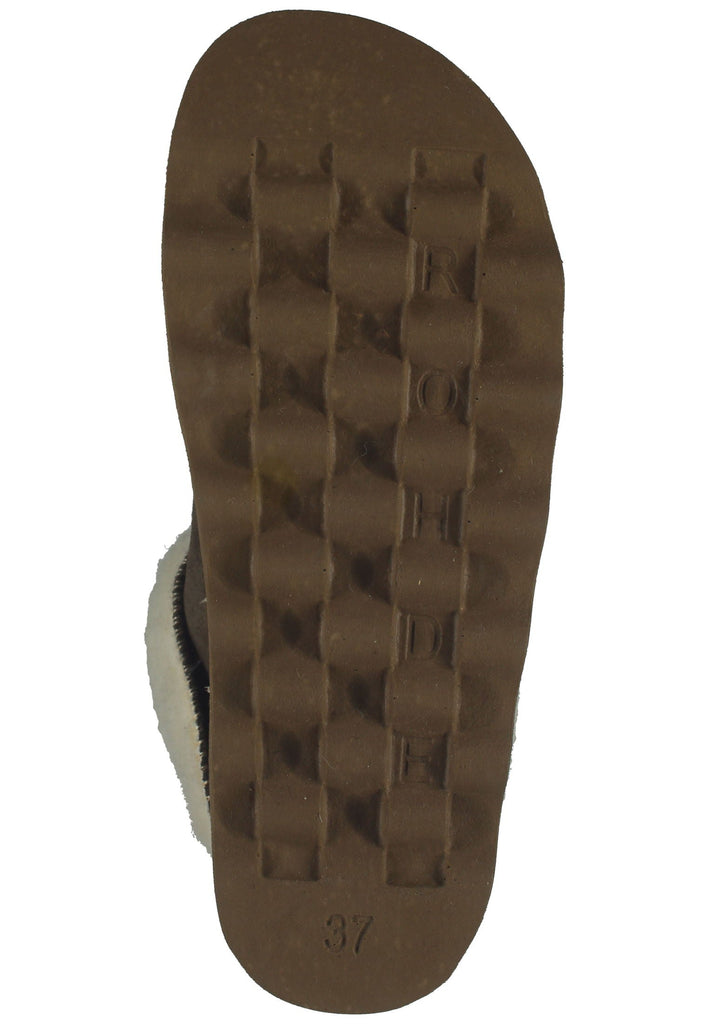 Rohde Hausschuhe Leder Erde Warmfutter