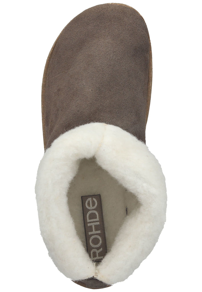 Rohde Hausschuhe Leder Erde Warmfutter