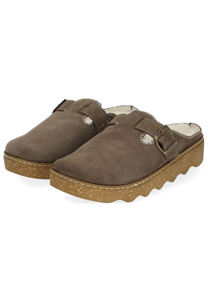 Rohde Hausschuhe Leder Erde Warmfutter