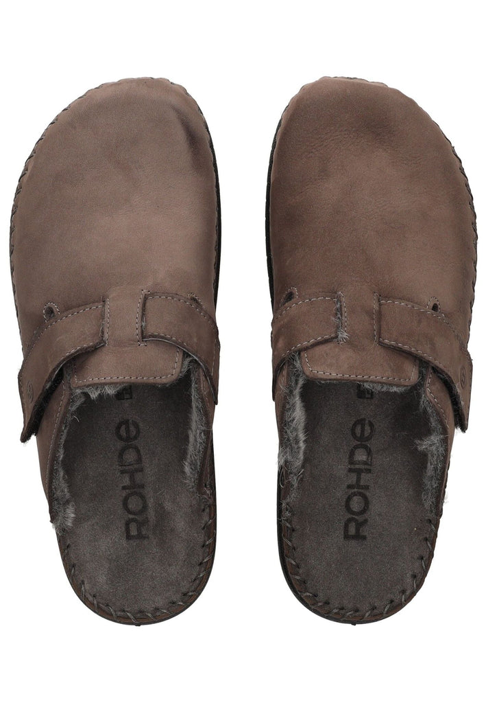 Rohde Hausschuhe Leder Mocca Warmfutter