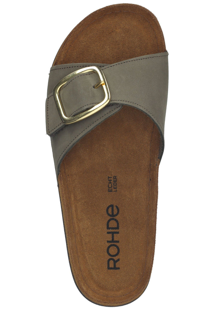 Rohde Hausschuhe Leder Olive
