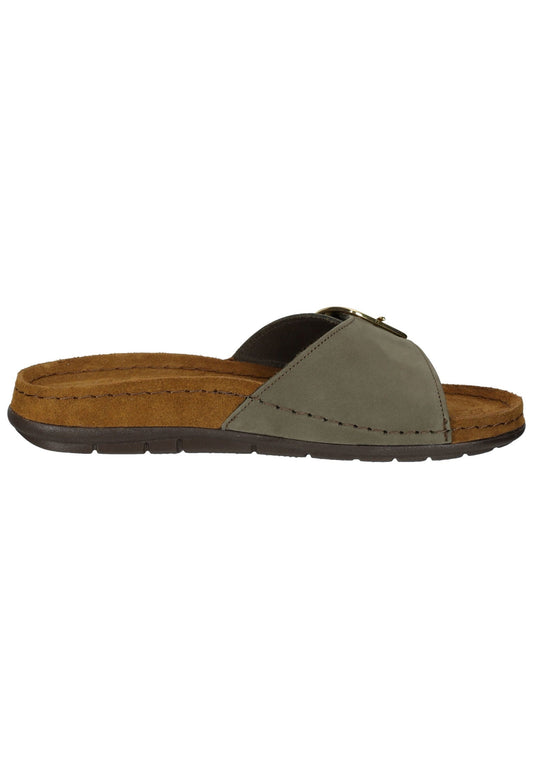 Rohde Hausschuhe Leder Olive