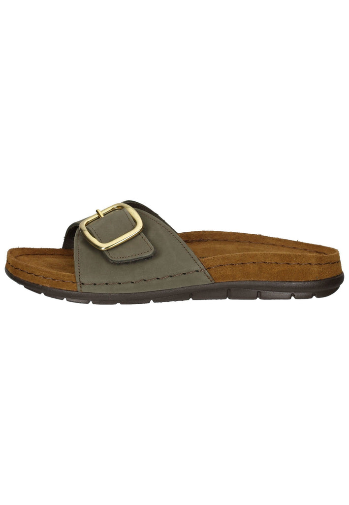 Rohde Hausschuhe Leder Olive
