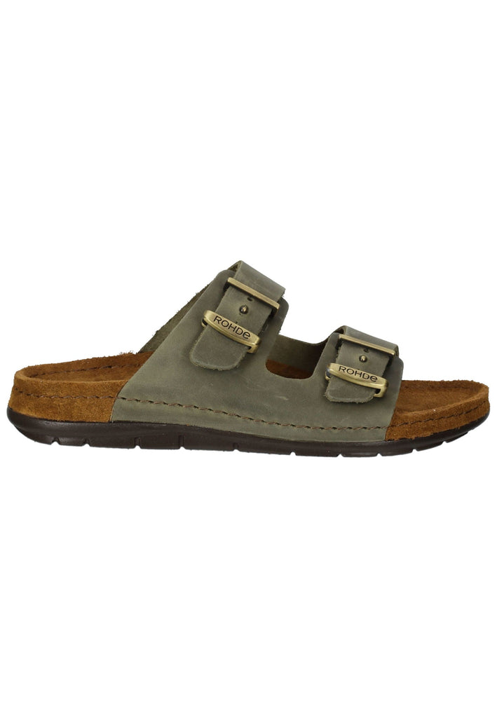 Rohde Hausschuhe Leder Olive
