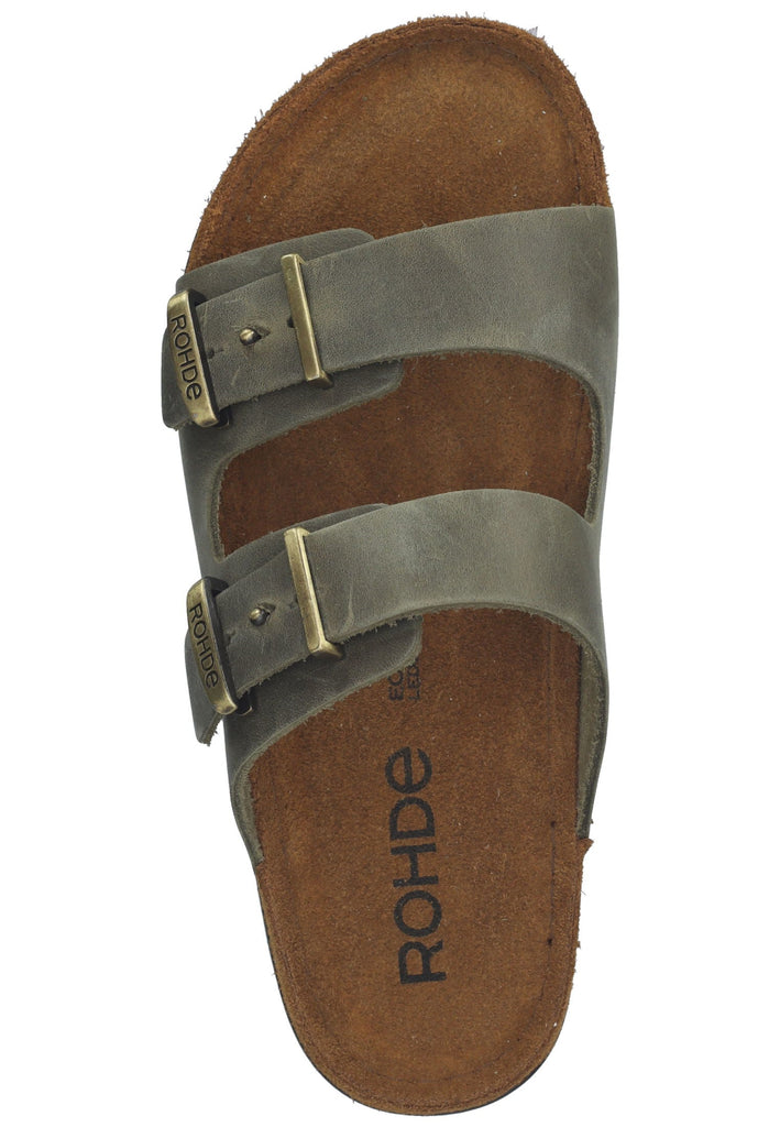 Rohde Hausschuhe Leder Olive