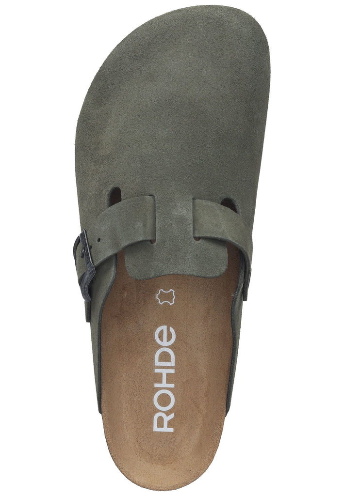 Rohde Hausschuhe Leder Olive