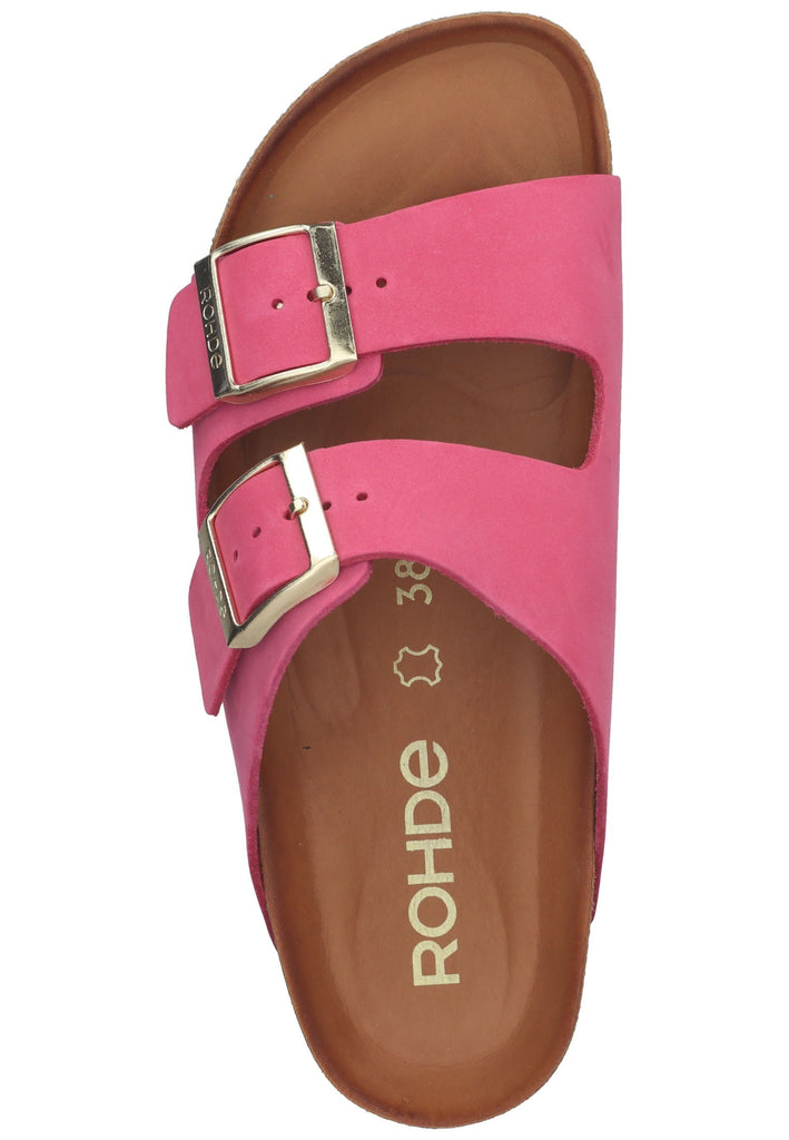Rohde Hausschuhe Leder Pink