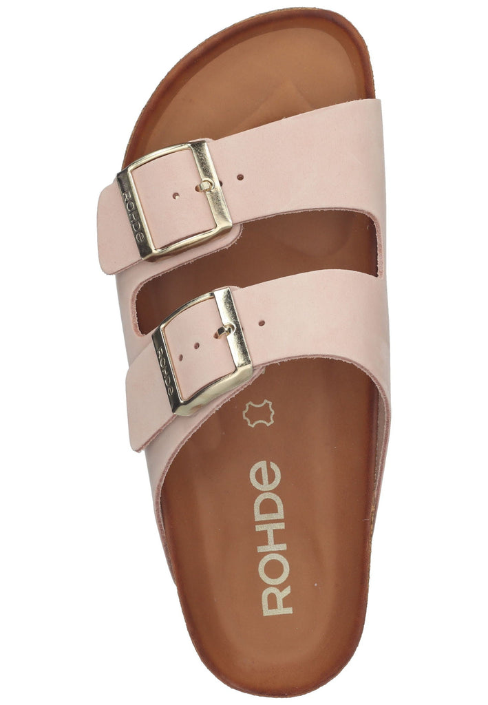 Rohde Hausschuhe Leder Rose