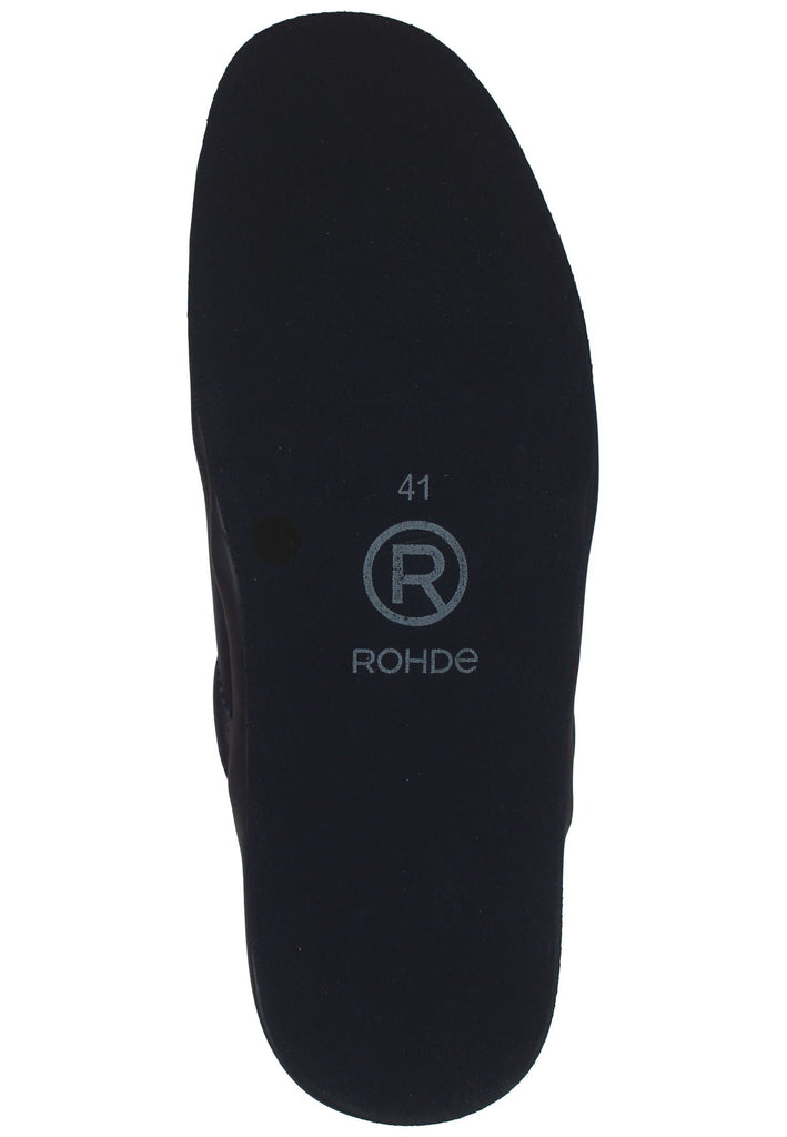 Rohde Hausschuhe Leder Weinrot