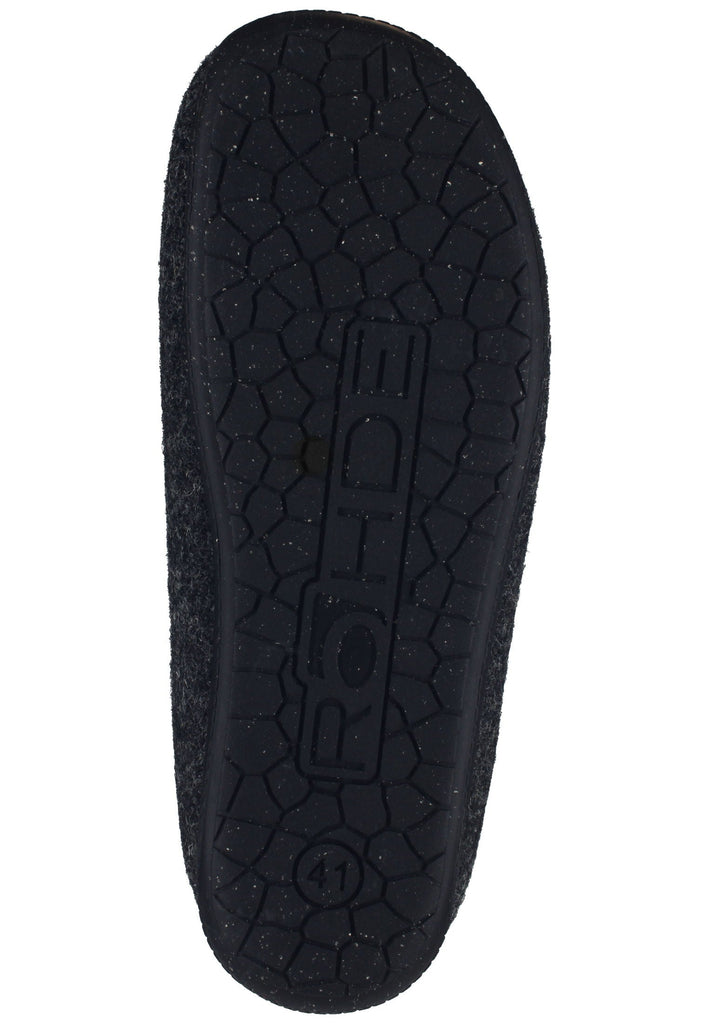 Rohde Hausschuhe Textil Antrazit