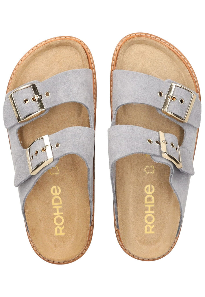 Rohde Hausschuhe Veloursleder Grau