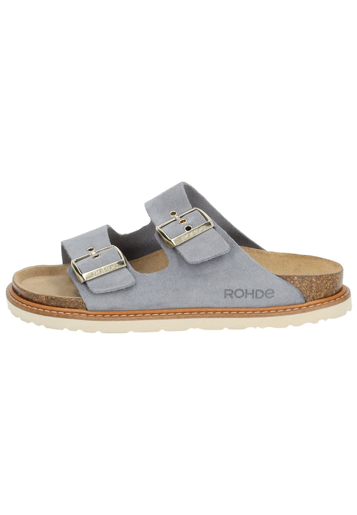Rohde Hausschuhe Veloursleder Grau