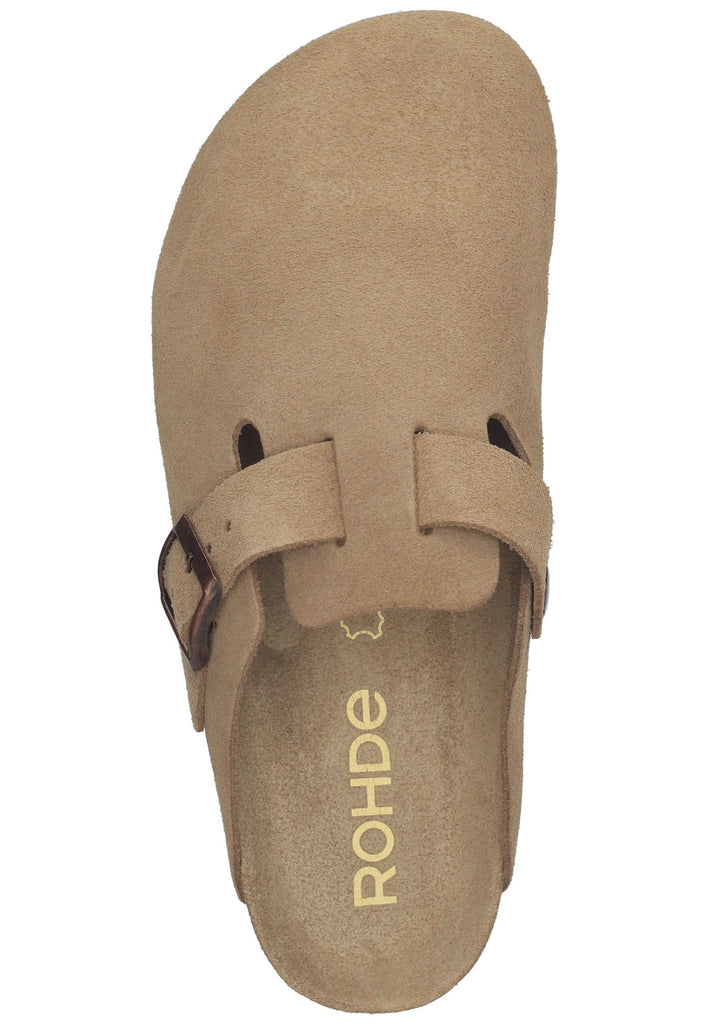 Rohde Hausschuhe Veloursleder Natur