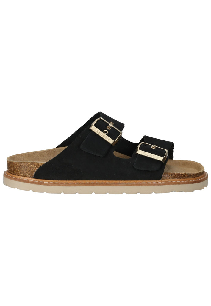 Rohde Hausschuhe Veloursleder Schwarz