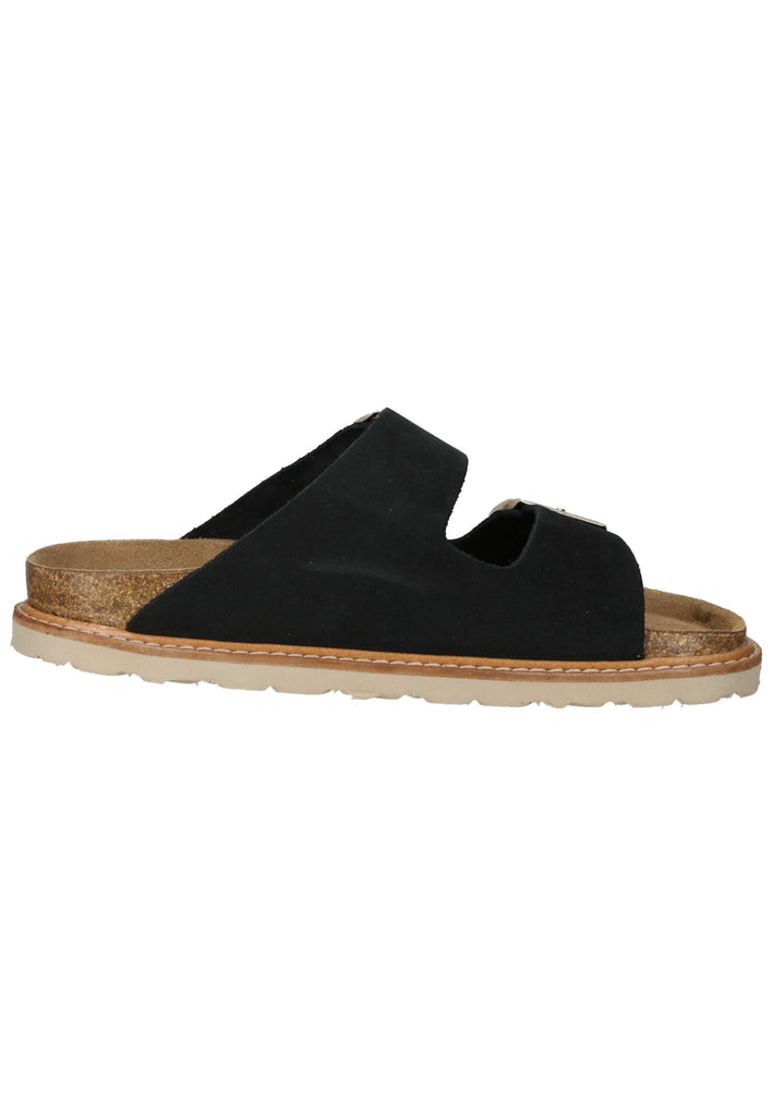 Rohde Hausschuhe Veloursleder Schwarz